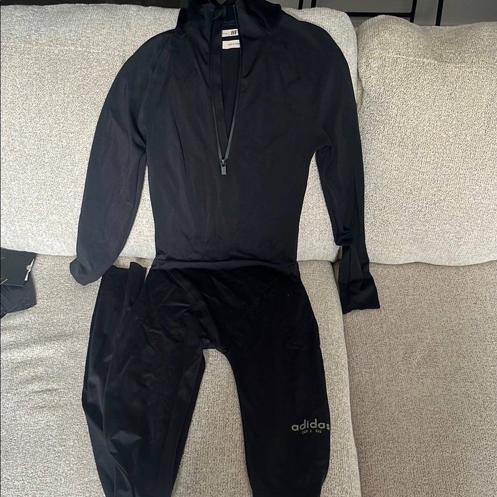 Adidas Black Full-Zip Tracksuit